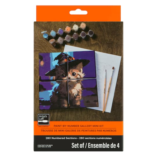 Witch Kitten Paint-by-Number Gallery Mini Kit by Artist's Loft®